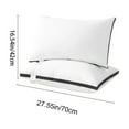 thumbnail image 3 of Anhility Pillows Standard Size, Bed Pillows for Sleeping , Supportive Hotel Pillows with Soft Down Alternative Fill for Side Stomach and Back Sleepers, 16.54×27.56in, 3 of 6