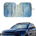thumbnail image 2 of Xixirimido Car Windshield Sun Shade Sun Visor for Front Window Sunshade Block UV Rays Universal Fit Truck SUV Van Auto Accessories, Dragonfly Wisteria Floral, 2 of 8