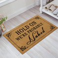 thumbnail image 2 of Funny Welcome Door Mats for Home Decor (17.7 x 29.5 inch) Gift Mats with Anti-Slip Rubber Back Kitchen Rugs Personalized Doormat for Entrance Way (Hold On We're Probably Naked), 2 of 5