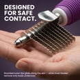 thumbnail image 6 of Poodle Pet Dog Dematting Comb Hair Tool with Stainless Steel Safety Blades, Purple, 6 of 9