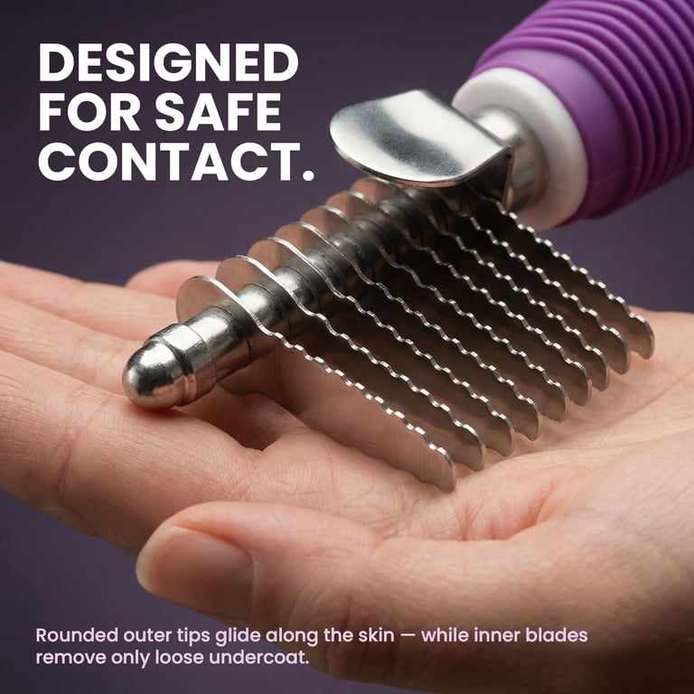 Poodle Pet Dematting Comb with Stainless Steel Blades photo 6