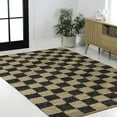 thumbnail image 3 of JONATHAN Y NATURAL FIBER 8 x 10 Area Rug, Theo Farmhouse Woven Jute Checkerboard - Natural/Black, NRF203B-8, 3 of 6