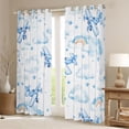 thumbnail image 2 of Homewish Teens Vehicle Helicopter Black Out Curtains, Funny Cartoon Airplane Curtains Pack of 2 (42x63 Each), Blue Stars Cloud Bedroom Curtains, Curtains Blackout Decor, 2 of 6