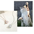 thumbnail image 6 of Bellitia Jewelry Platinum Plated 925 Sterling Silver Moonstone Pendant Necklace for Women, Cosmic Cat Motif Necklace with 45cm Adjustable Collarbone Chain for Her, 6 of 7