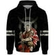 thumbnail image 4 of Ropa de otoño para hombre Sudadera con capucha informal para hombre Sudadera con capucha suelta Sudadera con capucha con estampado de esqueleto espadachín y armadura de guerrero Sudadera con capucha p, 4 of 4