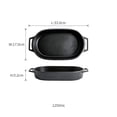 thumbnail image 2 of Oven Special Dish Double Ear Ceramic Baking Dish Cheese Baked Rice Plate Creative Commercial Microwave Baking Dish, 2 of 6