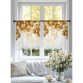 thumbnail image 4 of Happy Birthday Sheer Curtains 45 Inch Length 2 Panels Set Window Treatments, Golden Balloons Ribbons Abstract Art Rod Pocket Semi Curtains for Living Room/Bedroom/Kitchen Décor, 104"W x 45"L, 4 of 7