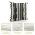 thumbnail image 4 of GOSMITH  Boho Gray Stripe Throw Pillow Covers Striped Pillow Covers Decorative Chenille Pillowcases Square Cushion Covers for Wedding Sofa Couch Bed Living Room Farmhouse Decor, 4 of 5