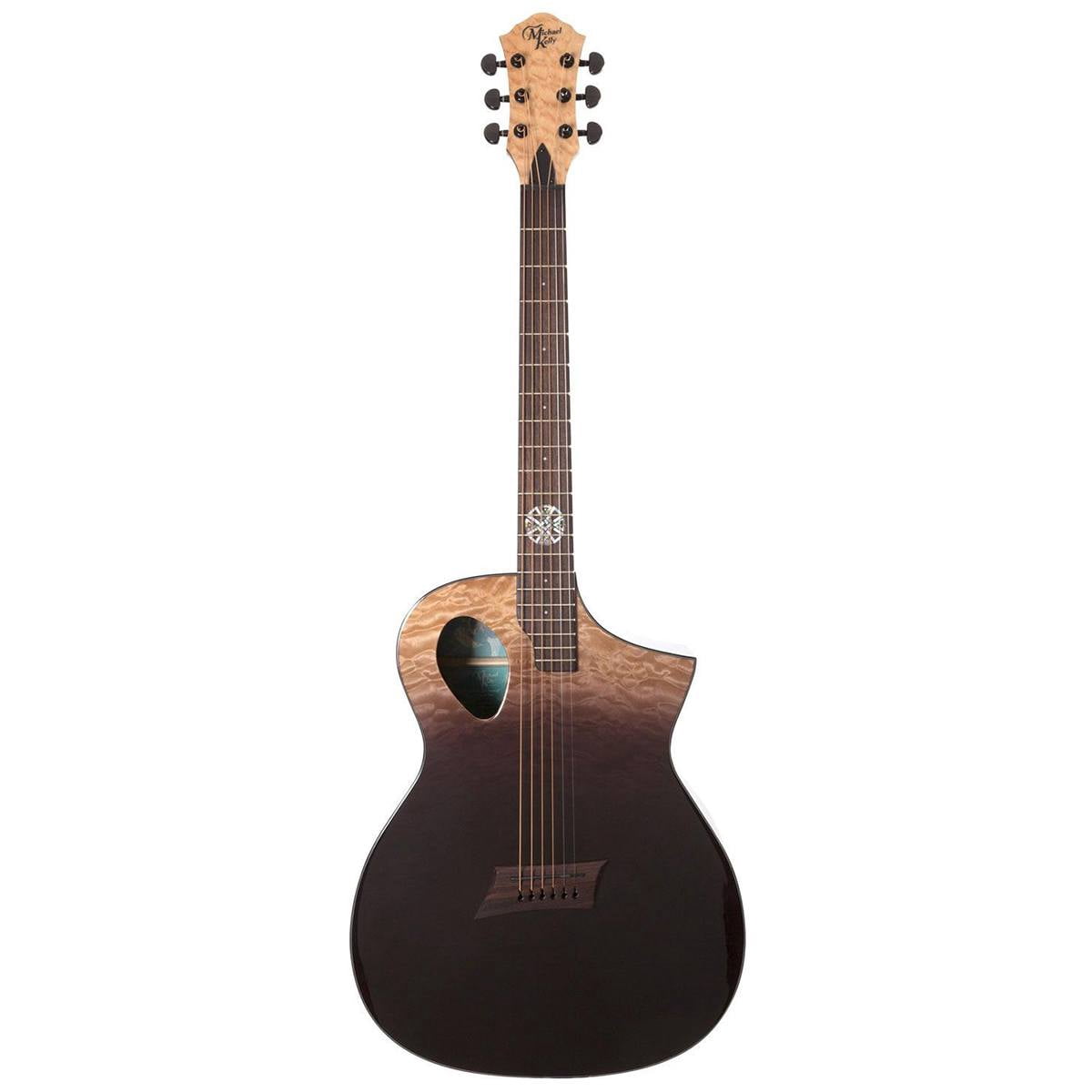 Michael Kelly Forte Port X Offset Soundhole Cutaway Acoustic-Electric Guitar Partial Eclipse