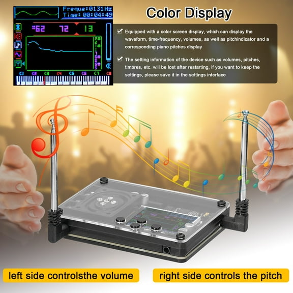 Musical instrument,Color Screen Display Theremin Musical Voices Type-c Audio Voices Adjustable With Adjustable With Color Xibany Type-c O Theremin Huiop