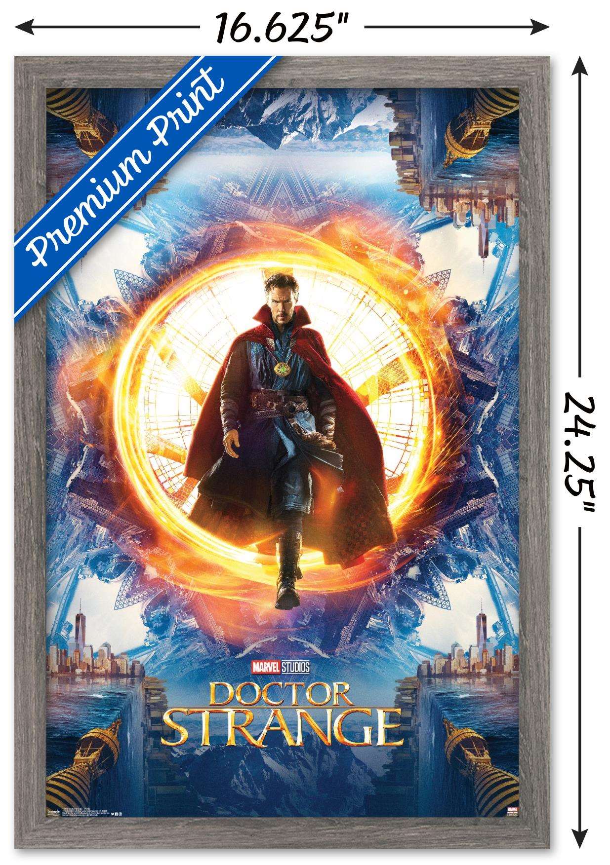 Marvel Cinematic Universe - Doctor Strange - Portal Wall Poster, 14.725" x 22.375", Framed
