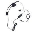 thumbnail image 1 of Auriculares Telefónicos, Conector USB De 3,5 Mm Micrófono Silencio Auriculares Monoaurales Negros Para Tableta, 1 of 7