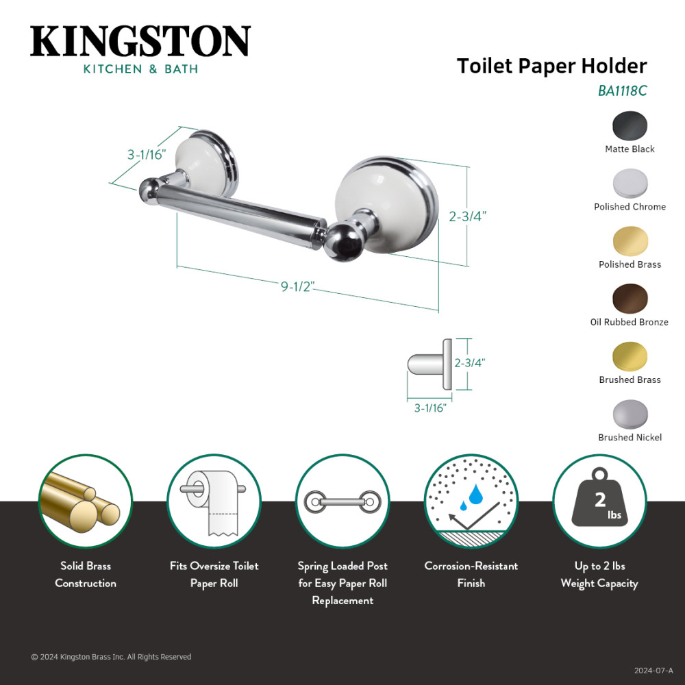 Kingston Brass Victorian Wall Mount Toilet Paper Holder