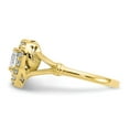 thumbnail image 4 of 10K Yellow Gold Ring Band Themed Cubic Zirconia CZ White, 4 of 5