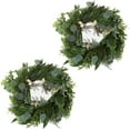thumbnail image 3 of Pure Garden Set of Two 20-Inch Artificial Eucalyptus Wreath for Home Decor, 3 of 7