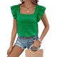 thumbnail image 2 of Top de Mujer con Cuello Cuadrado y Volantes de Corta Verde Talla S, 2 of 10