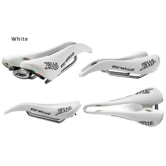 Selle SMP Stratos Pro Saddle - White / Carbon Rails