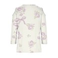 thumbnail image 5 of ZDNIXIAN Womens Tops 3/4 Sleeve V Neck Casual Loose Blouse, Spring Summer Fashion Cutout Shoulder Tunic Shirts, 5 of 5