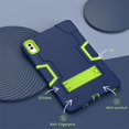 thumbnail image 5 of SaniMore Hybird Case for Lenovo Tab M10 5G 2023, Rugged Heavy Duty Protective Case Hidden Kickstand Dual Angle Stand Shockproof Anti-drop for Lenovo Tab M10 5G, Navy+Green, 5 of 9