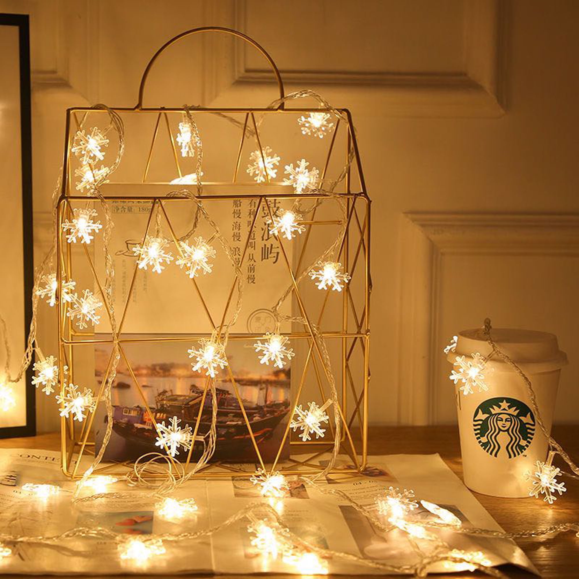 Solar Lantern Outdoor Lights Decorative Retro Metal LED Christmas Tree Snowflake 