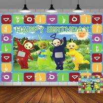 Teletubbies Backdrop Banner Party Supplies Poster Movie Theme Background for Photography Birthday Decorations