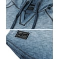 thumbnail image 5 of ZIMEGO Men's Short Sleeve Hoodie - Vintage Color Dyed Pullover Hooded Henley Shirt, 5 of 6