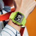 thumbnail image 6 of SMAEL Multiple Colors Square Digital Sports Watch Waterproof Silicone Wrist Watch for Men, 6 of 6