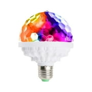 Rotating Magic Ball Light | Colorful Rotating Magic Ball Light | Disco Rotating Magic Ball Light Bulb Magic Ball RGB LED Stage Light for Home Room Dance Parties with Sockets