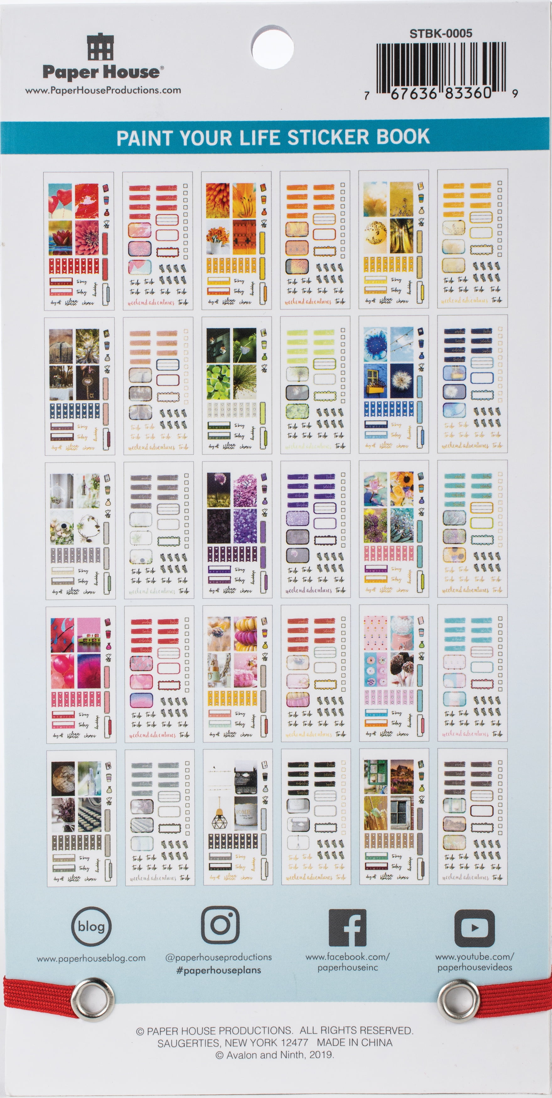 Paper House Sticker Book 30/Sheets, Paint Your Life