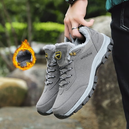 

Men s Warm Fleece Comfortable Hiking Shoes Breathable Non-slip Ankle Boots Men s Footwear
