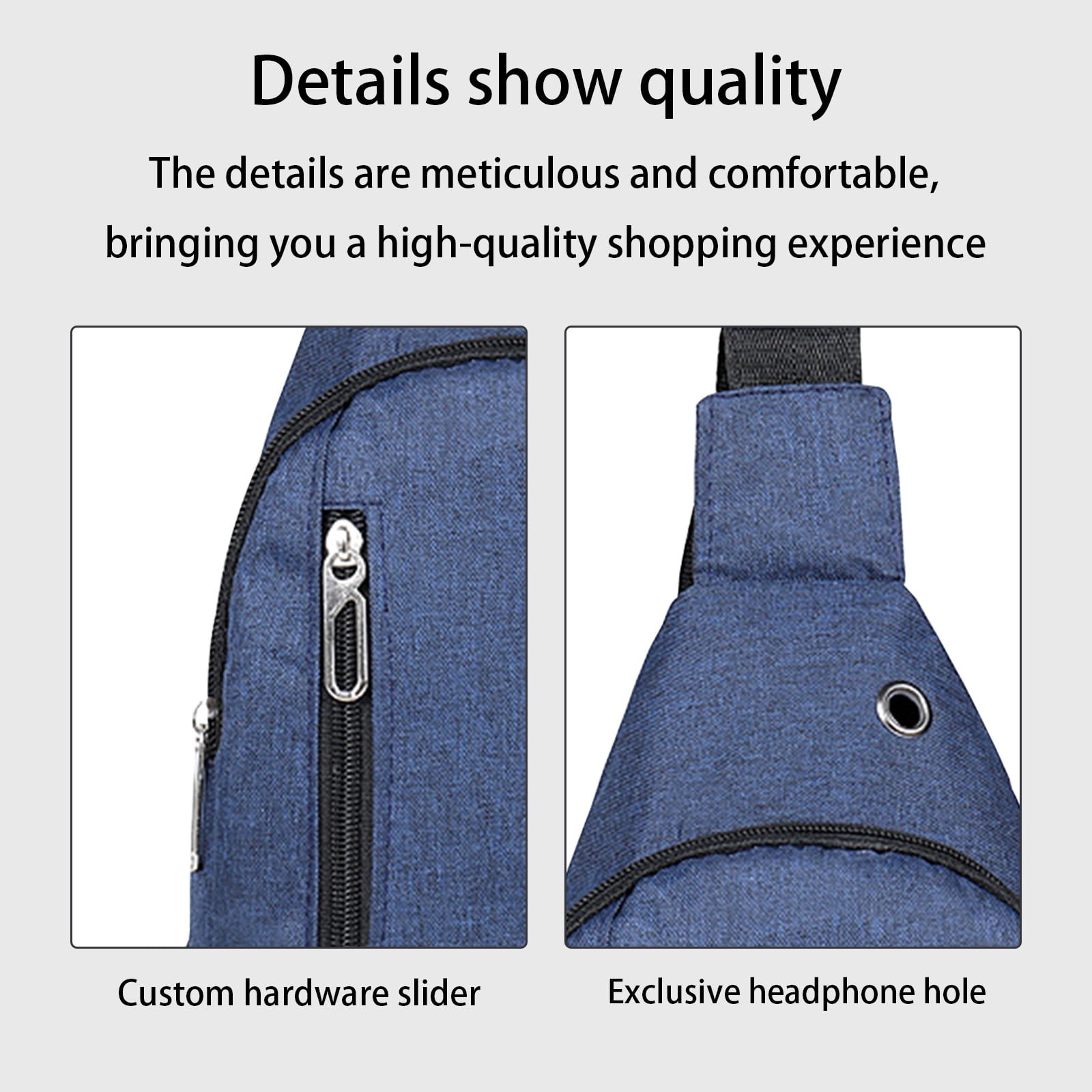  Bunnychill Small Crossbody Sling Bags for Women Men, 3 Zipper  Pocket Cell Phone Purse Fanny Packs for Women Men,Daypack Sport Chest  Satchel for Gifts (Baby Blue) : Clothing, Shoes & Jewelry