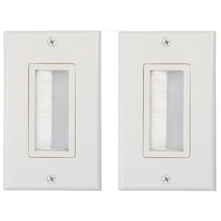 [UL Certified] Buyer's Point Brush Wall Plate, Decora Style, Cable Pass Through