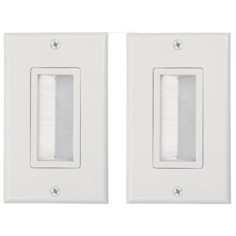 Dual HDMI Pass-Through Single Gang Decorative Wall Plate with