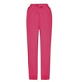 thumbnail image 4 of QATAINLAV Women's Baggy Sweatpants Workout Active Joggers Pants High Waisted Drawstring Lounge Bottoms with Pockets Prime Day Sales Hot Pink L, 4 of 7