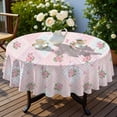 thumbnail image 4 of Pioneer Flower Floral Print Pattern Round Tablecloth 60 X 60 Inch, Wrinkle Resistant Wipeable Table Cloth for Kitchen Dining Picnic Patio Party, 4 of 6