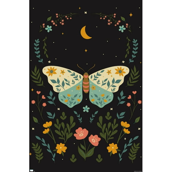 Cozy Joy - Boho Butterfly Wall Poster, 22.375" x 34"