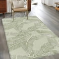 thumbnail image 3 of Summer Palm Leaf Area Rug 3x5 FT, Non Slip Entryway Bedside Carpet, Green Tropical Bloom Silhouettes Washable Soft Floor Carpet Indoor Mat Non-Shedding Throw Rugs for Dorm Kitchen Home Office, 3 of 8