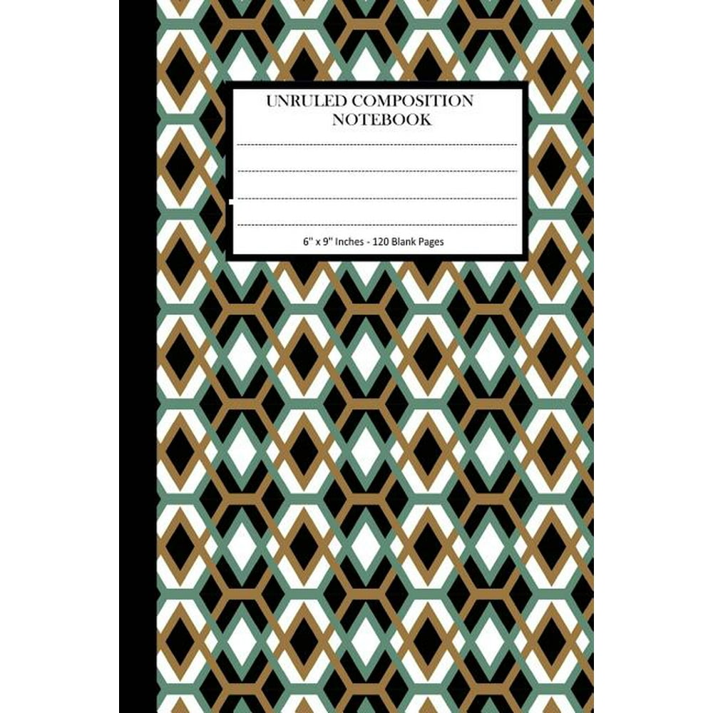 Unruled Composition Notebook 6" X 9." 120 Pages. Unruled Composition