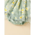 thumbnail image 6 of Bagilaanoe Newborn Baby Girl Rompers Dress Flower Print Sleeveless Bodysuit + Headband 3M 6M 12M 18M Infant Tulle Patchwork A-line Dress, 6 of 7