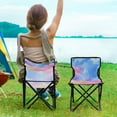 thumbnail image 5 of 600D Oxford Camping Chair Portable Foldable Chair Supports 220 lbs for Picnic, Fishing, Backpacking Tie-dye Clouds Pattern, 5 of 8