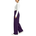 thumbnail image 6 of HomeDM Womens Wide Leg Pants with Pockets High Waisted Casual Lounge Trousers Navy Work Office Pants Size L, 6 of 8