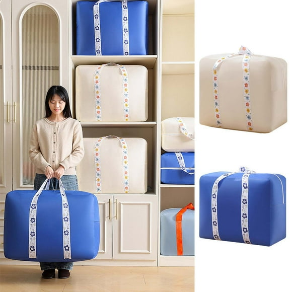Iumwxz Storage Cabinet 2025 New Space Saving Self Compression Organizer Portable Space Storage Packing Bags Space Quilt Compression Storage Bag for Comforters Blankets Bedding Shelf Beige