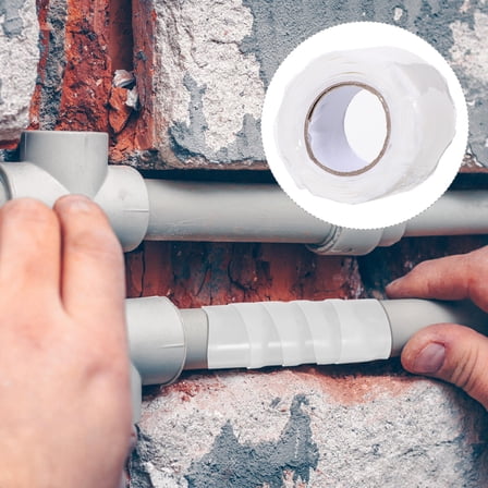 Topbathy Self Adhesive Waterproof Sealant Tape White for Plumbing Pipe Leaks and Outdoor Repairs