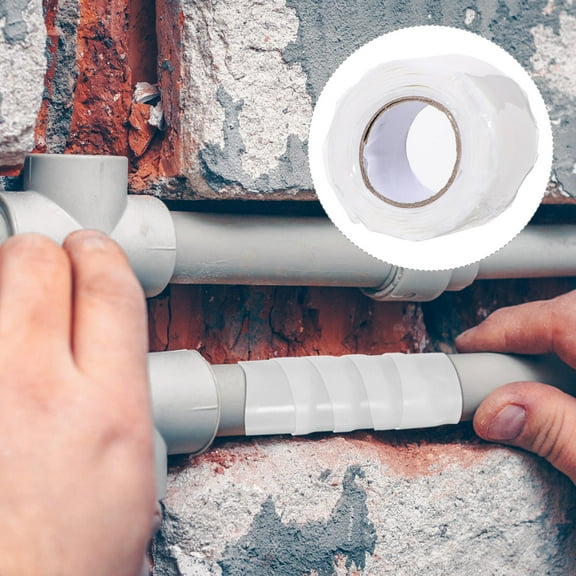 Topbathy Self Adhesive Waterproof Sealant Tape White for Plumbing Pipe Leaks and Outdoor Repairs
