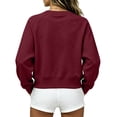 thumbnail image 3 of Cropped Sweatshirts for Women Cotton Raglan Sleeve Crop Tops Crewneck Pullover Sweat Shirts 3XL, 3 of 3