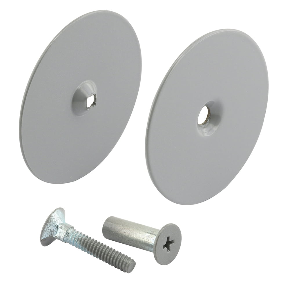 Door Hole Cover Plates, 25/8 Inch Outside Diameter, Gray Painted