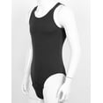 thumbnail image 3 of Eandarui Men One Piece Sleeveless Press Button Crotch Tshirt Bodysuit Undershirts Tank Top Leotard Black L, 3 of 7