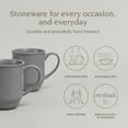 thumbnail image 2 of Juego de tazas de café con borde en gres, 480 ml, 4 piezas, 2 of 9