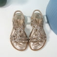 thumbnail image 2 of TOWED22 Girls Sandals Summer Dress Shoes Lightweight Open Toe Beach Holiday（Gold,13）, 2 of 8