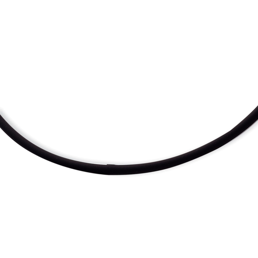 White Sterling Silver necklace Cord & Leather 16 in 4 mm